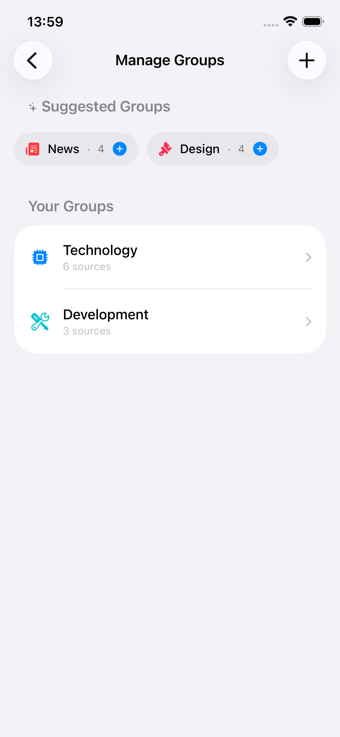 Manage groups